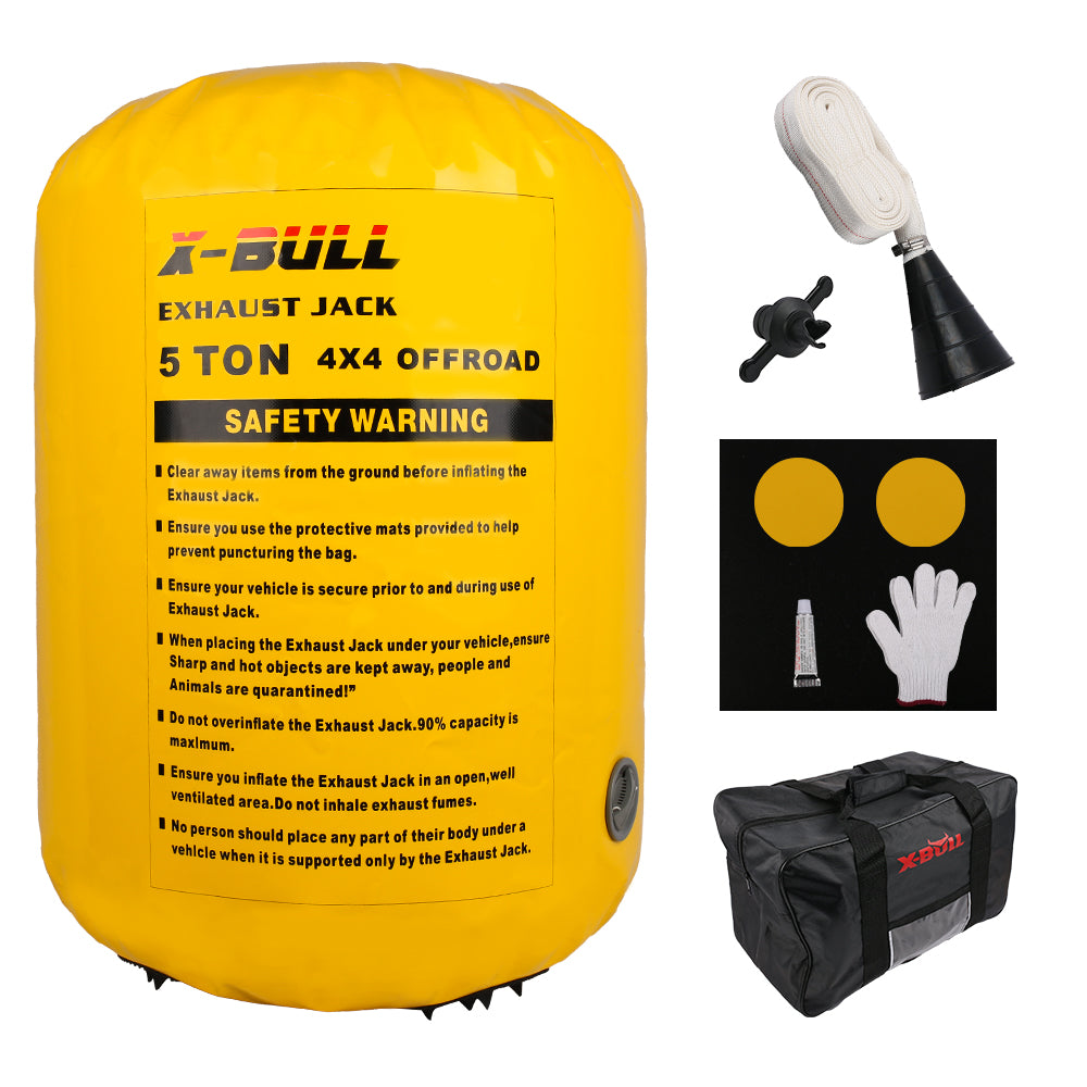 X-BULL Air Jack Recovery Exhaust Jack Kits 5T Air Bag Multi Layer Truck Rescue - SILBERSHELL