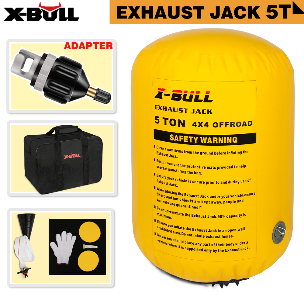 X-BULL Air Jack Recovery Exhaust Jack Kits 5T Air Bag Multi Layer Truck Rescue - SILBERSHELL