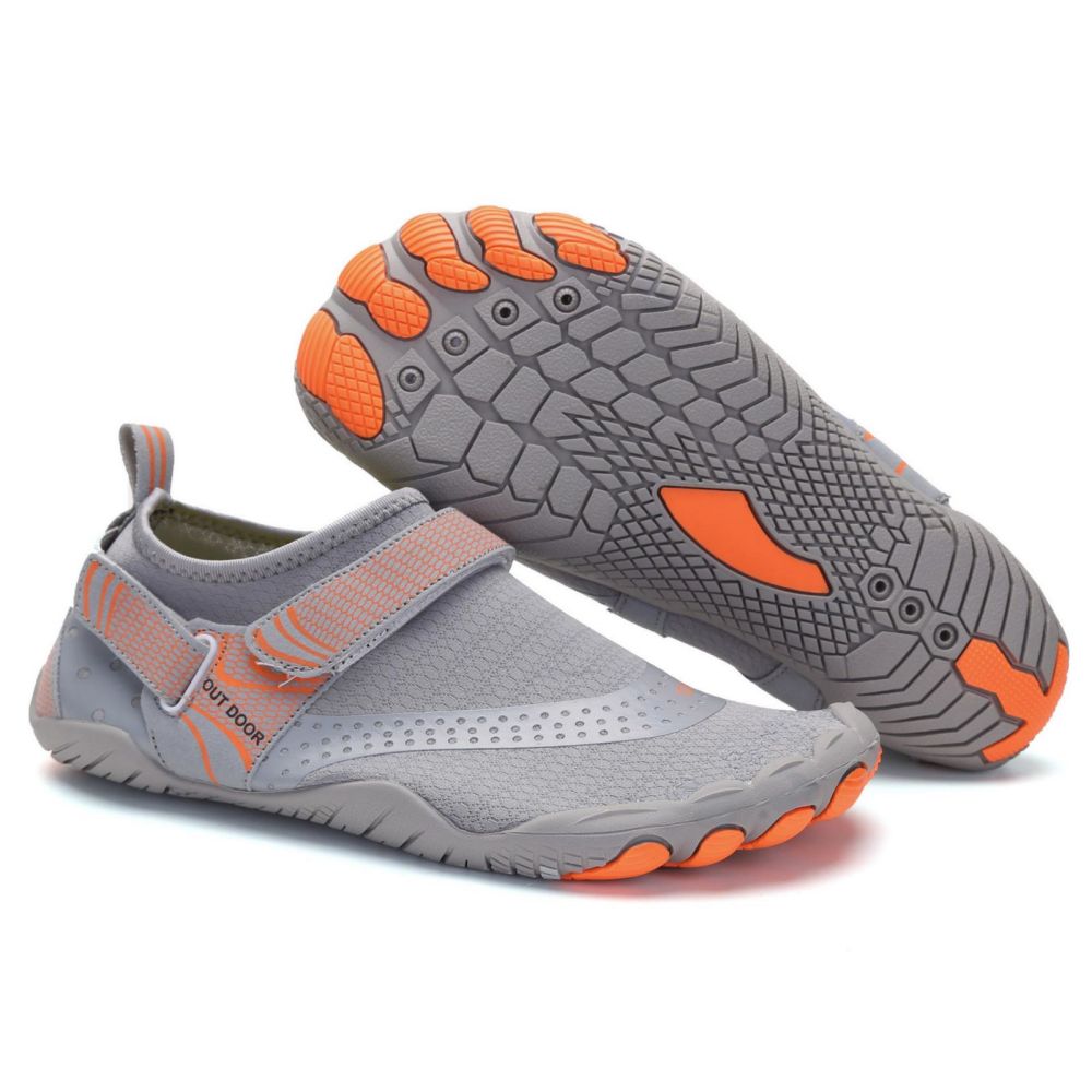 Men Women Water Shoes Barefoot Quick Dry Aqua Sports Shoes - Grey Size EU36=US3.5