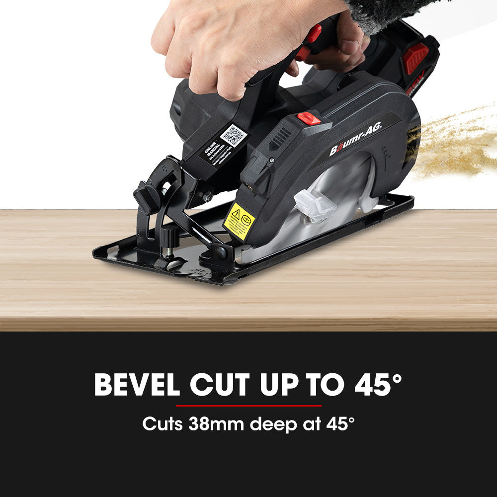 BAUMR-AG CS3 20V SYNC Cordless Circular Saw with Battery and Fast Charger Kit - SILBERSHELL