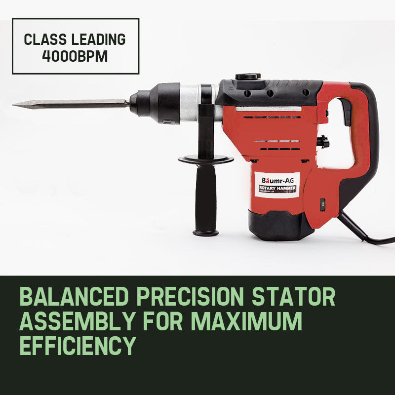 Baumr-AG 1800W Demolition Rotary Jack Hammer JackHammer Electric Concrete Drill - SILBERSHELL