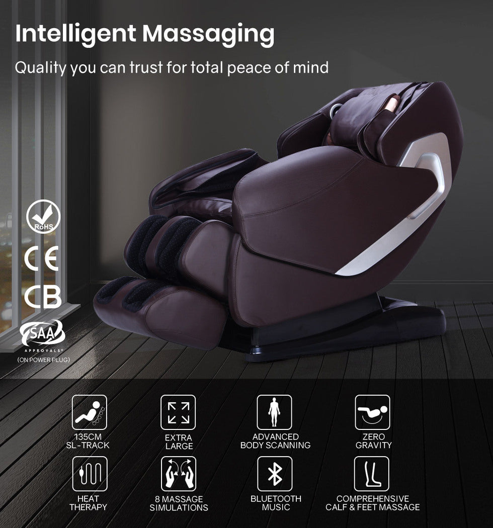 FORTIA Electric Massage Chair Zero Gravity Heating Kneading Recliner Full Body Shiatsu Massager - SILBERSHELL