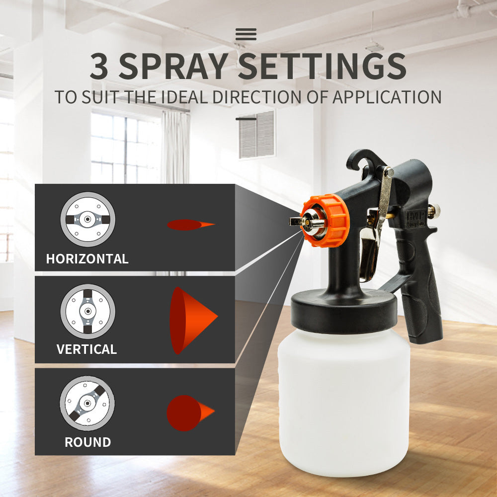 UNIMAC 3-Way Nozzle Electric Paint Sprayer Gun HVLP DIY Spray Station 450W - SILBERSHELL