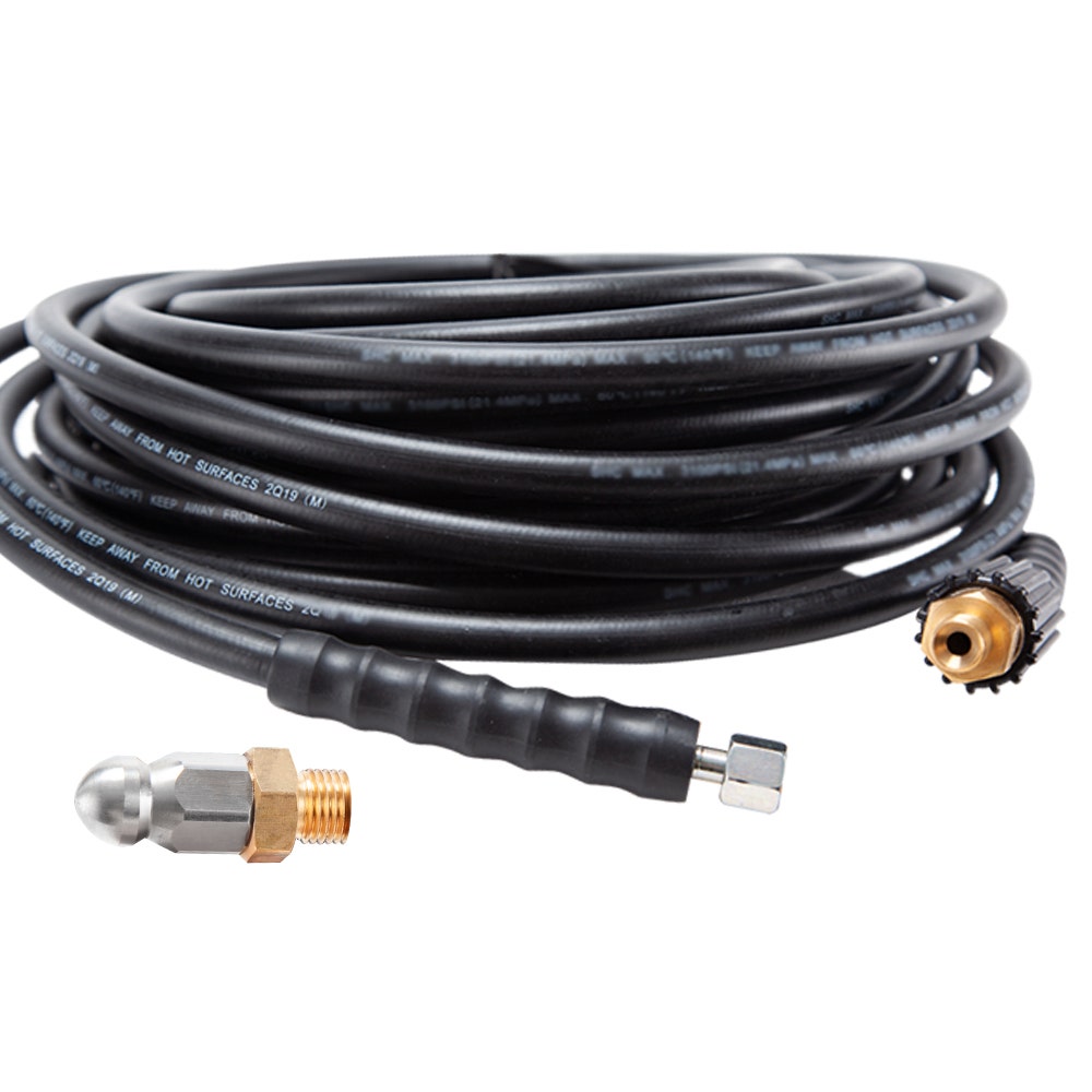 Jet-USA 20M Petrol Pressure Washer Hose Extension with Drain Cleaner Nozzle Accesory Pack - SILBERSHELL