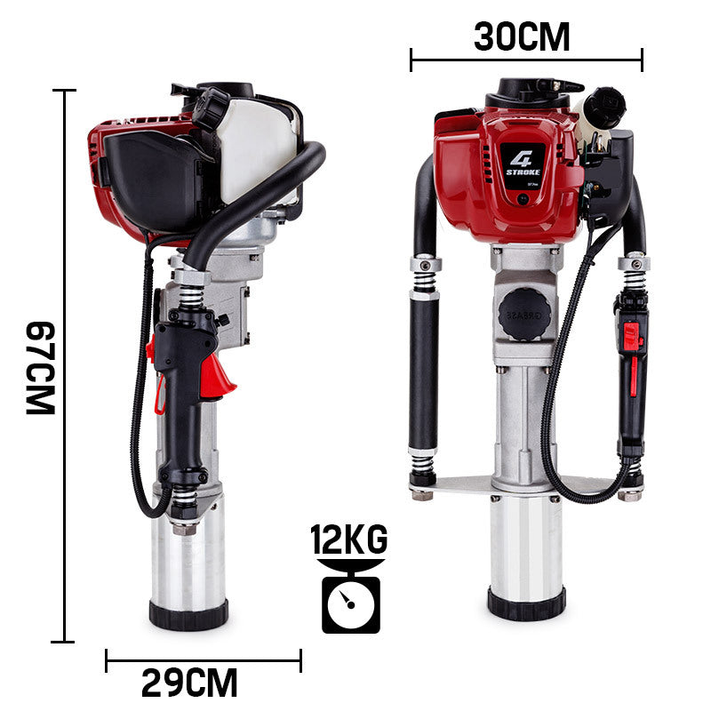 Baumr-AG Petrol Post Driver 4-Stroke Pile Star Picket Rammer Fence Star Four - SILBERSHELL