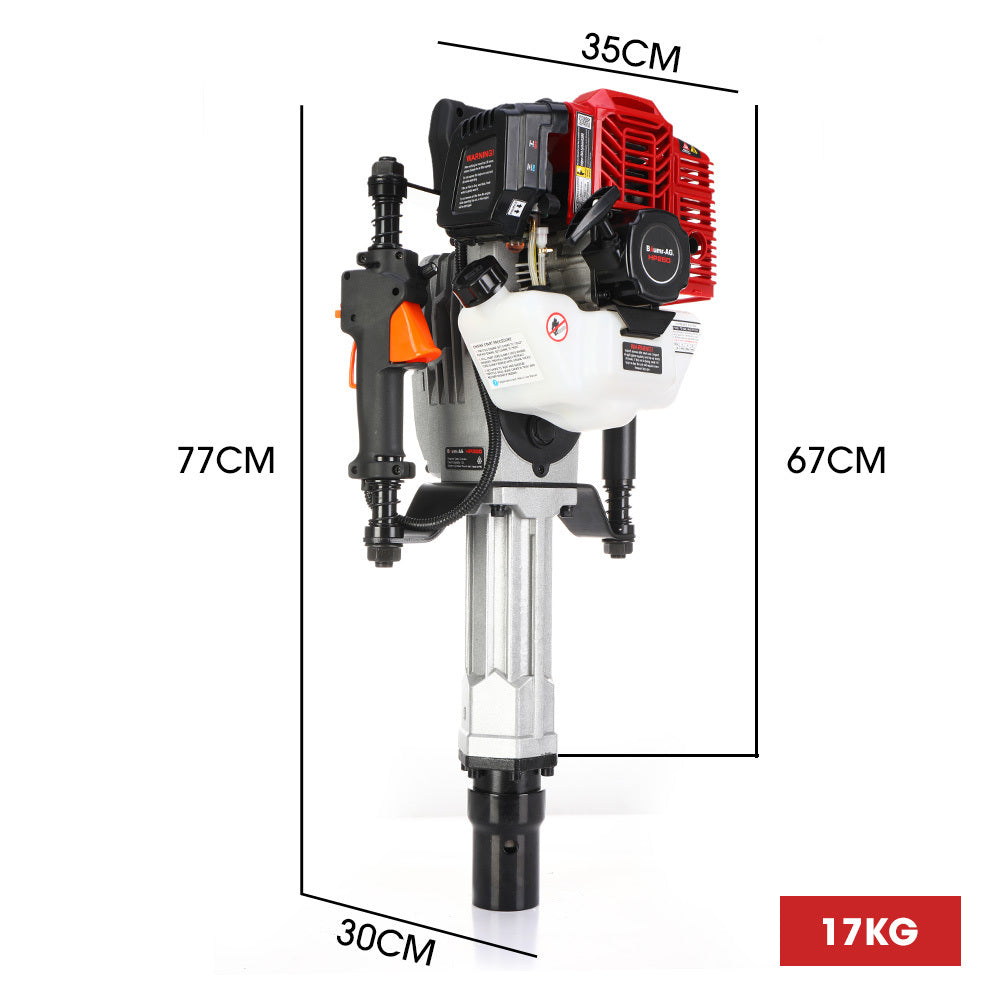 Baumr-AG 52cc 2-Stroke Petrol Post Driver with Carry Case & 2 Drive Sockets - SILBERSHELL