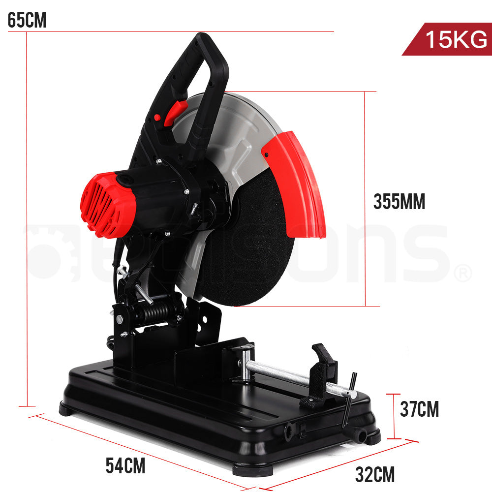 Baumr-AG Metal Cut-Off Saw 14 Drop Chop Circular Cutting Machine Electric - SILBERSHELL