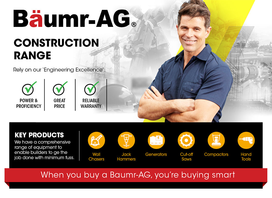 BAUMR-AG Wall Chaser Machine Concrete Chasing Tool Electric Saw Brick Grinder - SILBERSHELL