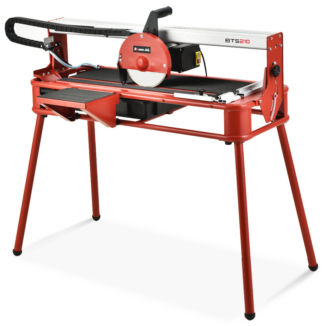 BAUMR-AG 800W Electric Tile Saw Cutter with 200mm (8") Blade, 720mm Cutting Length, Side Extension Table - SILBERSHELL