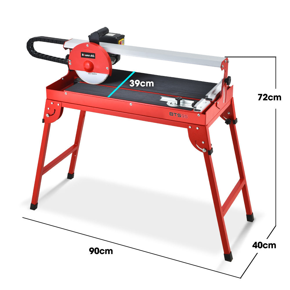 BAUMR-AG 800W Electric Tile Saw Cutter with 200mm (8") Blade, 620mm Cutting Length - SILBERSHELL