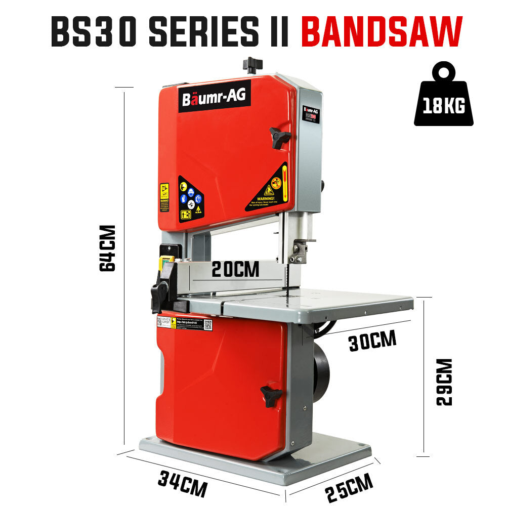 Baumr-AG Bandsaw Wood Cutting Band Saw Portable Wood Vertical Benchtop Machine - SILBERSHELL