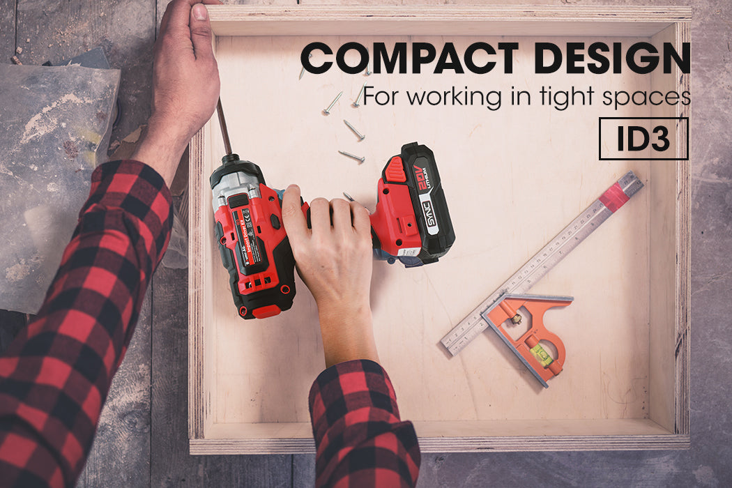 BAUMR-AG 20V Cordless Drill and Impact Driver Combo Kit w/ SYNC Battery & Charger - SILBERSHELL