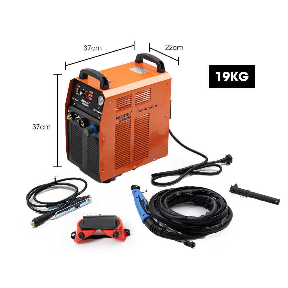 ROSSI CUT40 Mk III Portable 40A Plasma Cutter with Built-in Air Compressor - SILBERSHELL