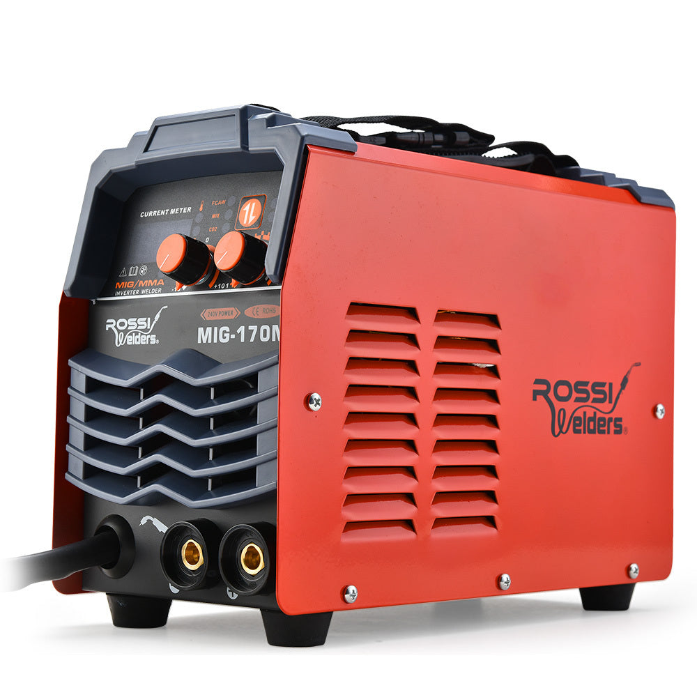 ROSSI 170 Amp Portable Inverter MIG Stick ARC Welder, with Carry Case & Accessories - SILBERSHELL