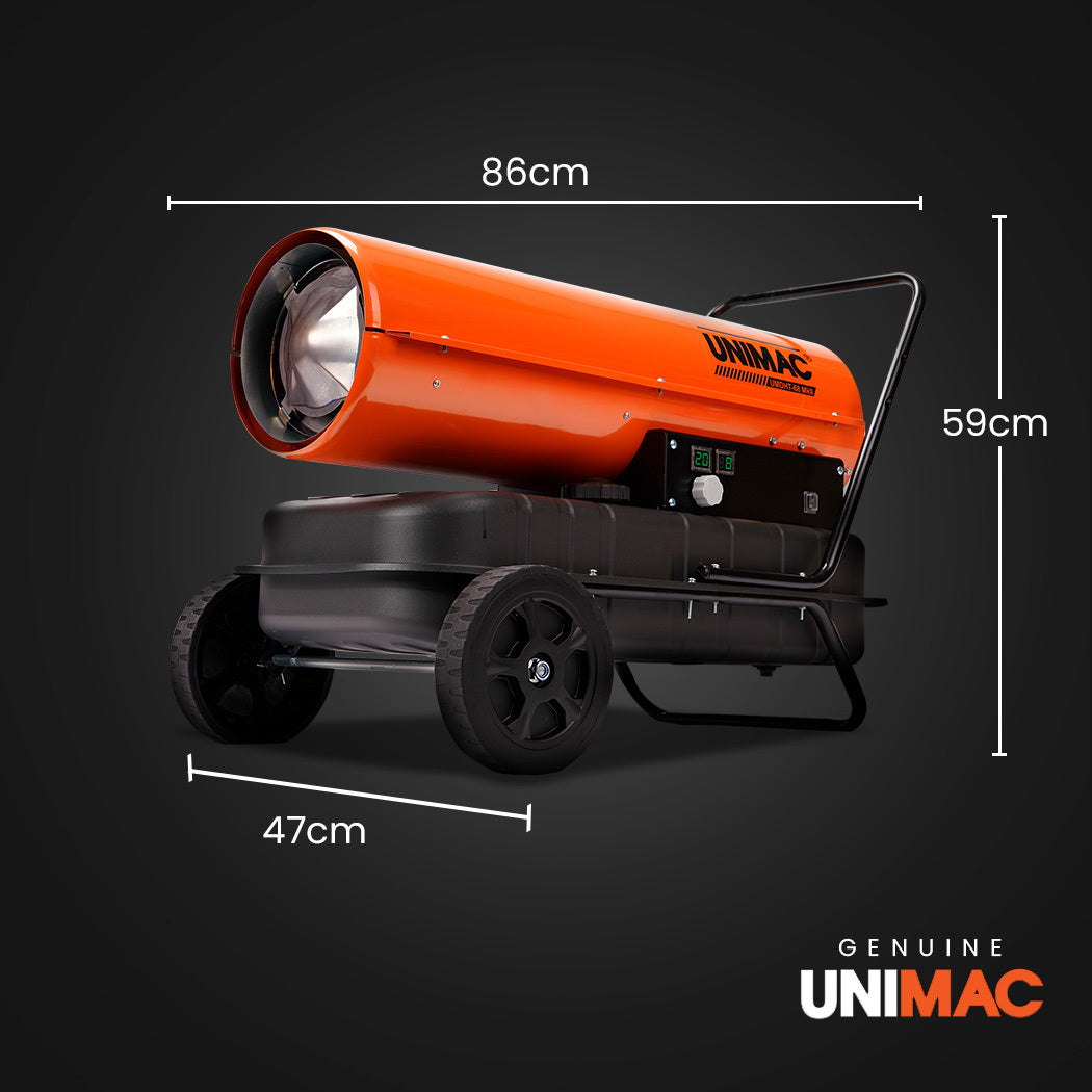 UNIMAC 30KW Portable Industrial Diesel Indirect Forced Air Space Heater - SILBERSHELL