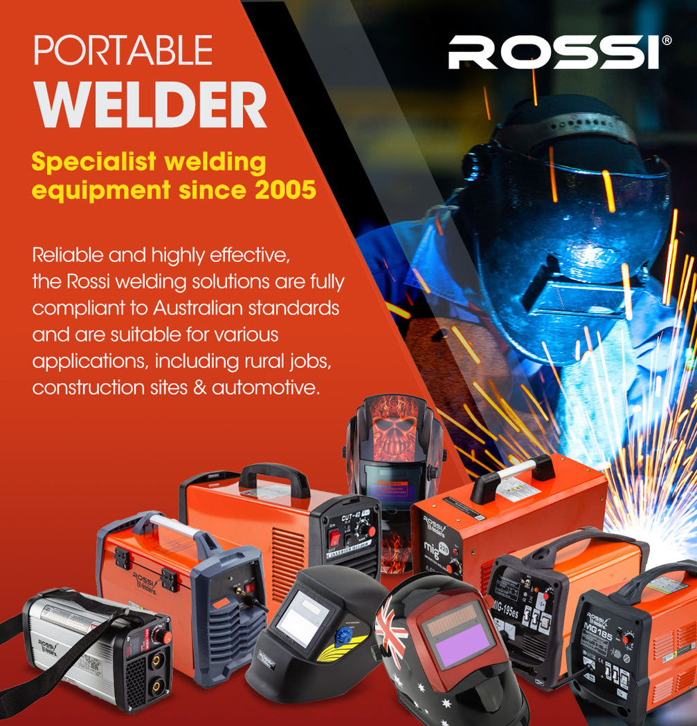 ROSSI 220A MIG Welder Inverter TIG Gasless Portable Welding Machine MMA ARC 15A Plug - SILBERSHELL