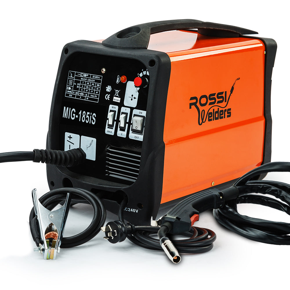 ROSSI 185 Amp Welding Machine Inverter Welder MIG MAG Gas Gasless Portable 185A - SILBERSHELL