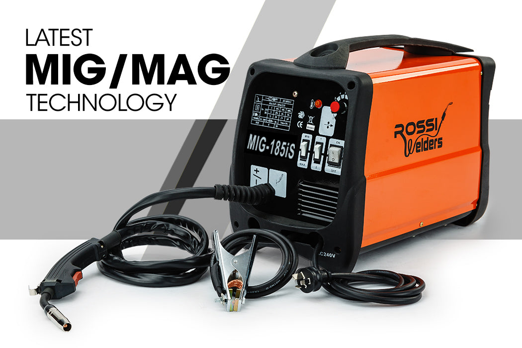 ROSSI 185 Amp Welding Machine Inverter Welder MIG MAG Gas Gasless Portable 185A - SILBERSHELL