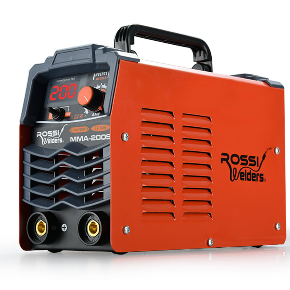 ROSSI Stick Welder 200 Amp Inverter Welding Machine MMA Portable ARC DC 200A Gas - SILBERSHELL