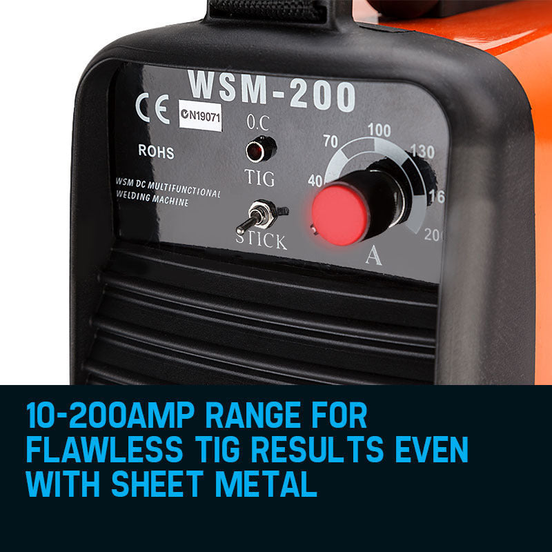 ROSSI Welder Inverter 200 Amp Welding Machine TIG ARC MMA DC WSM200 Portable - SILBERSHELL