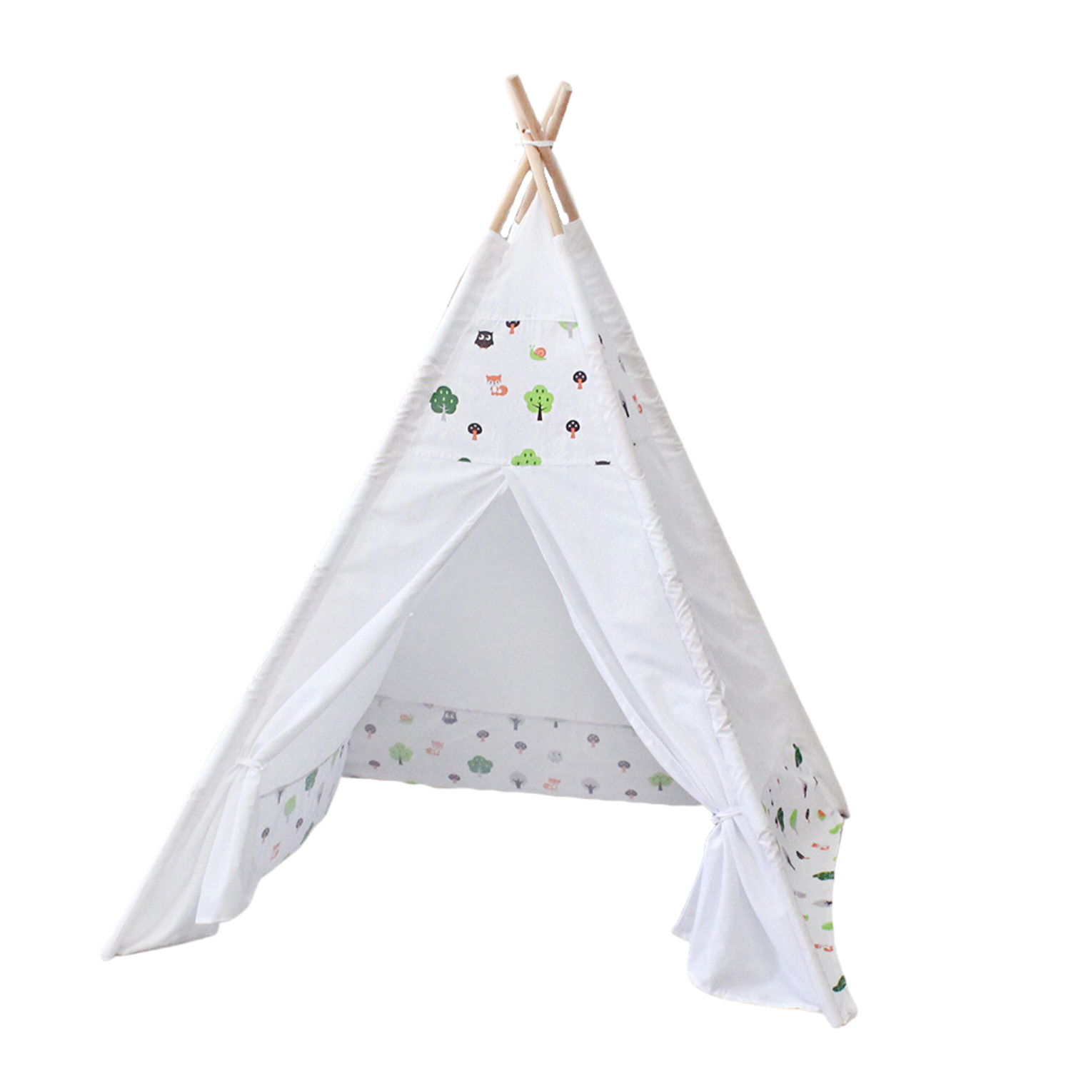 GOMINIMO Kids Teepee Tent with Side Window and Carry Case (White Forest) GO-KT-101-LK - SILBERSHELL
