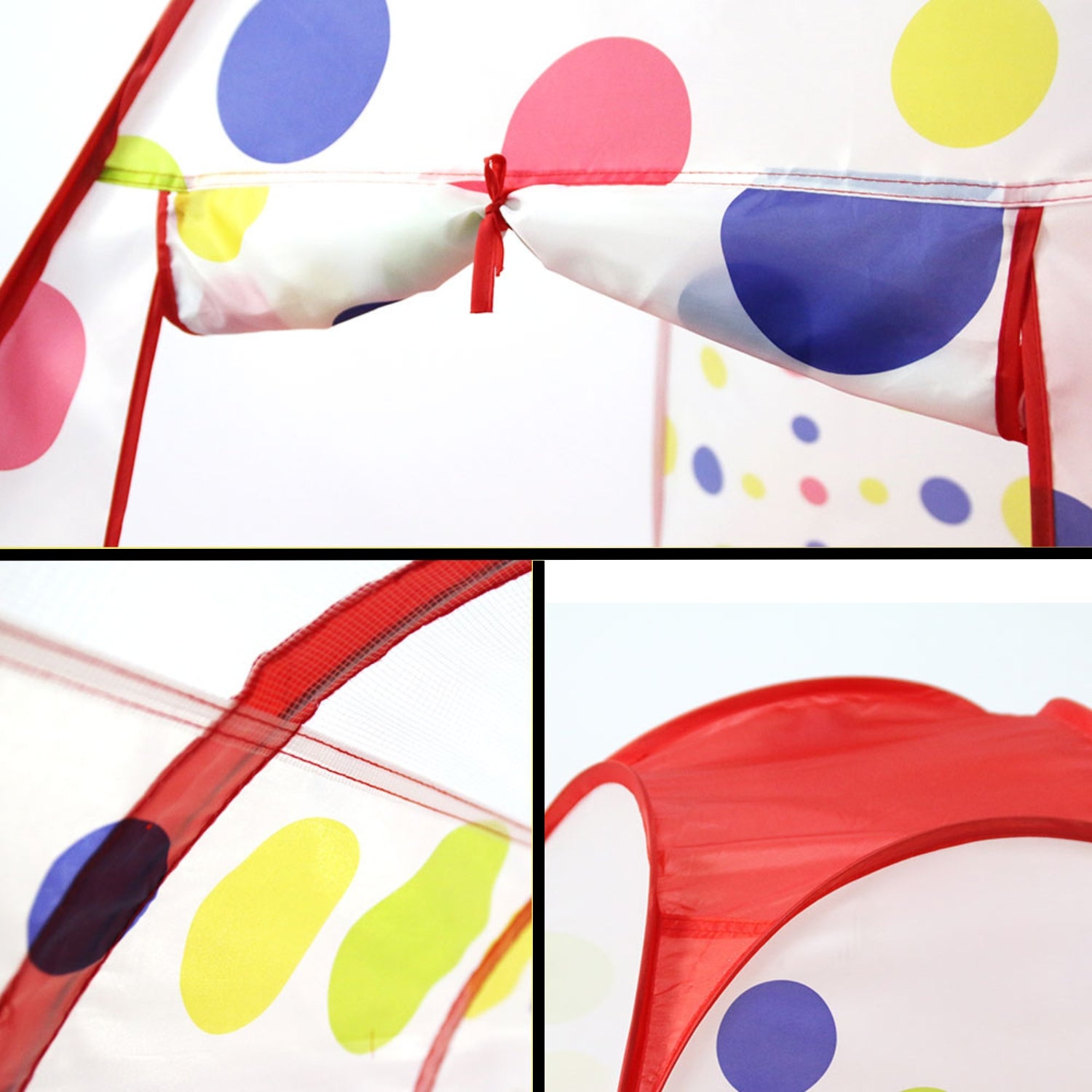 GOMINIMO 3 in 1 Mix Colour Dot Style Kids Play Tent GO-KT-114-LK - SILBERSHELL