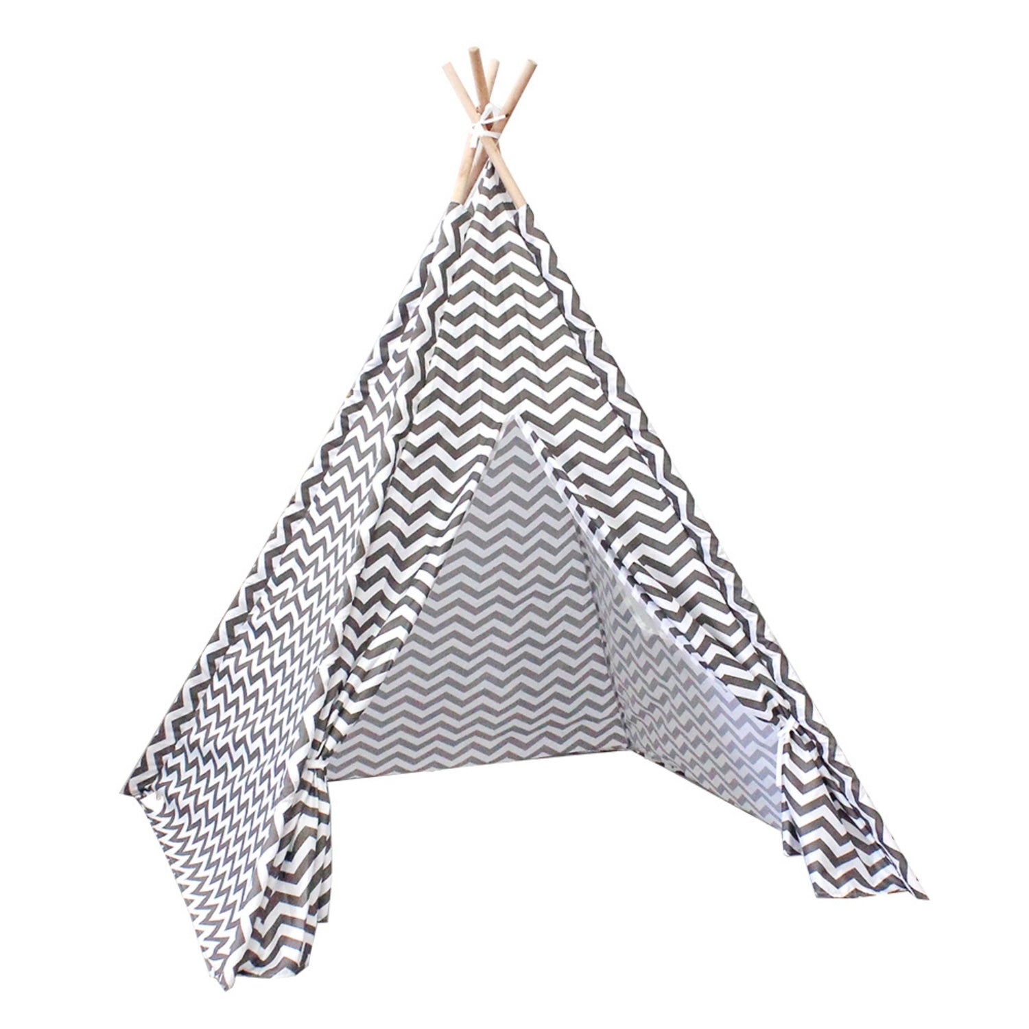GOMINIMO Kids Teepee Tent with Side Window and Carry Case (Wave Stripe) GO-KT-103-LK - SILBERSHELL