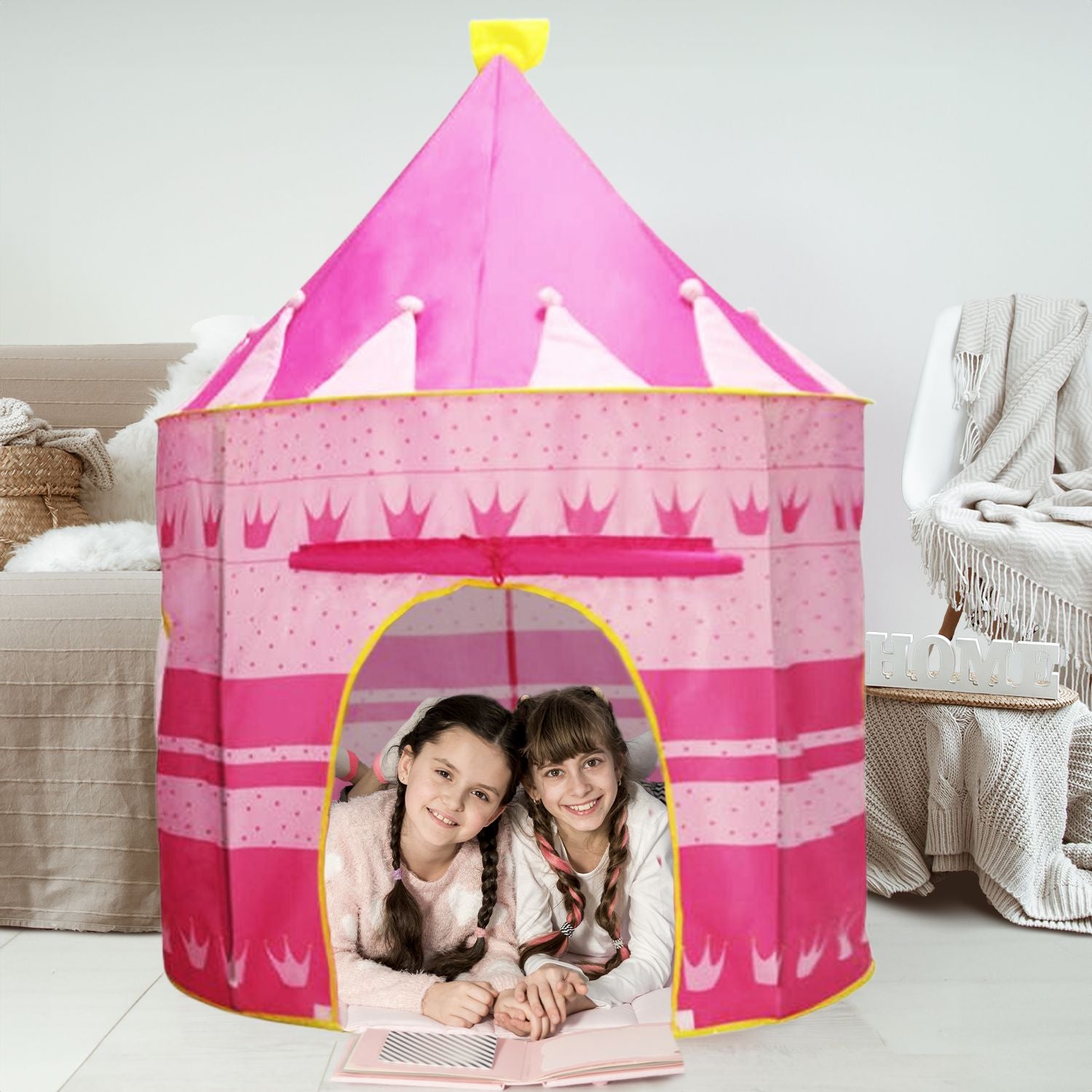 GOMINIMO Kids 12 Crowns Tent (Pink) GO-KT-109-LK - SILBERSHELL