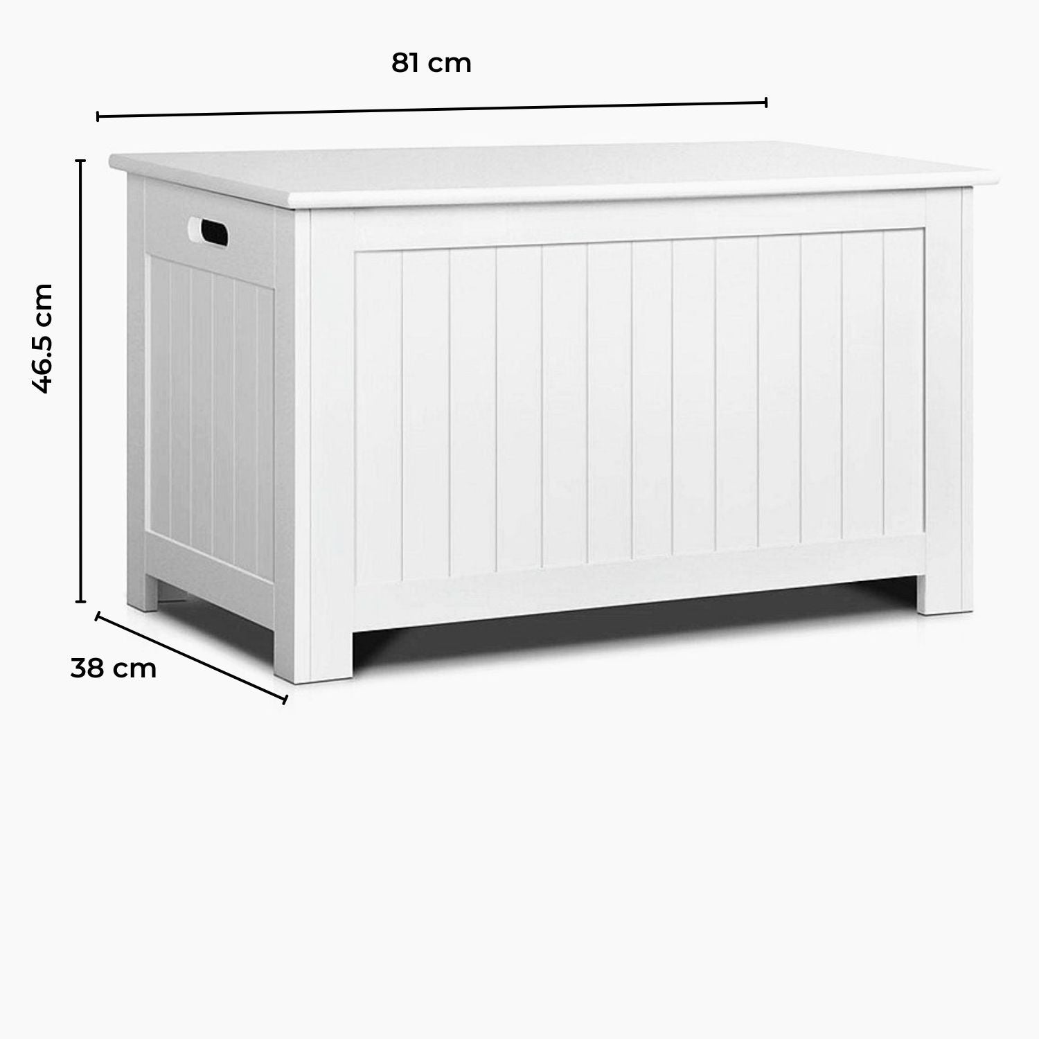 GOMINIMO Kids Toy Storage Box with Lid and Air Gap Handle (White) GO-SBO-100-LR - SILBERSHELL