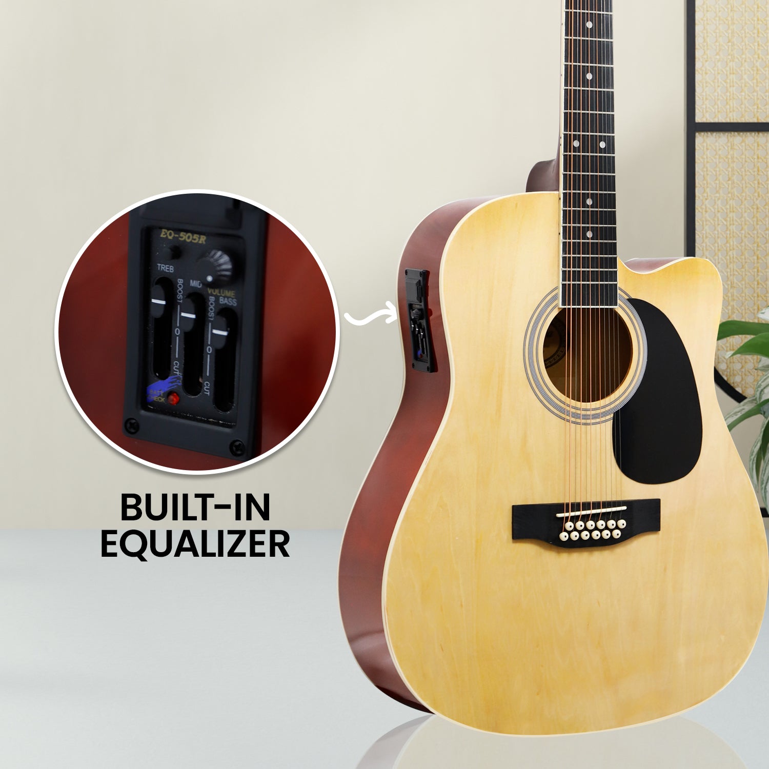 Karrera 12-String Acoustic Guitar with EQ - Natural - SILBERSHELL