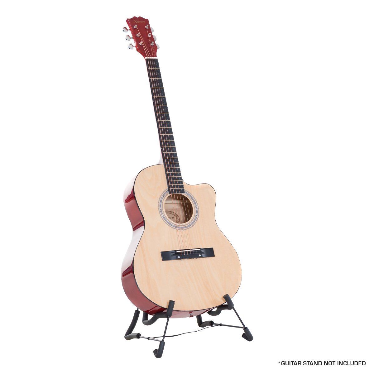Karrera Acoustic Cutaway 40in Guitar - Natural - SILBERSHELL