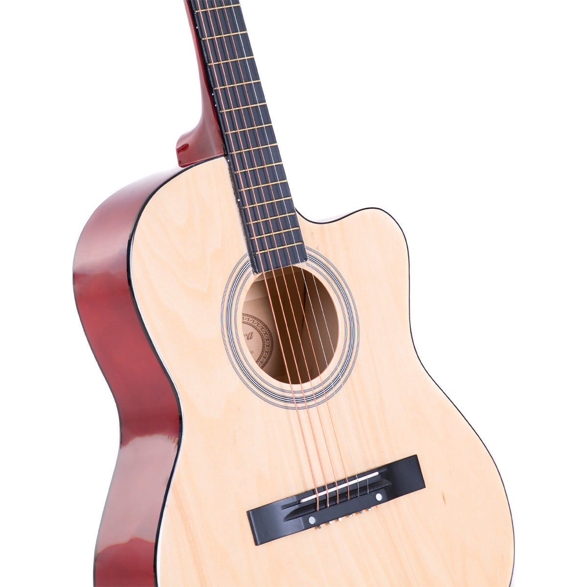 Karrera Acoustic Cutaway 40in Guitar - Natural - SILBERSHELL