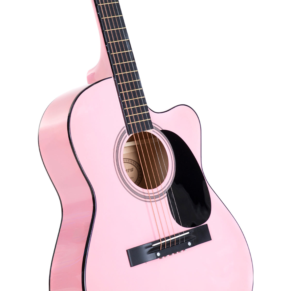 Karrera Acoustic Cutaway 40in Guitar - Pink - SILBERSHELL