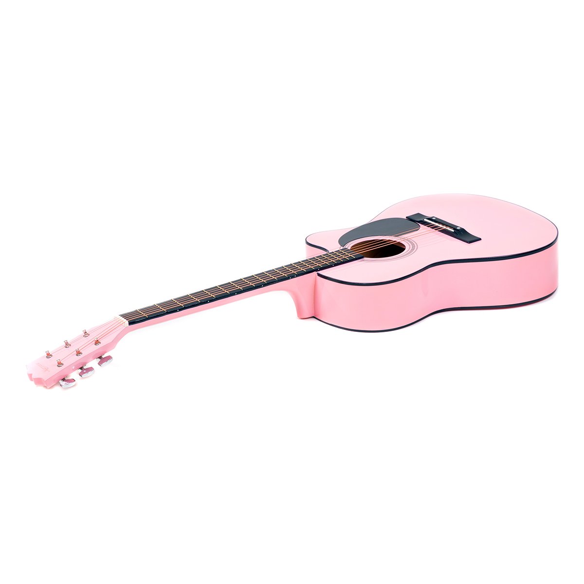 Karrera Acoustic Cutaway 40in Guitar - Pink - SILBERSHELL