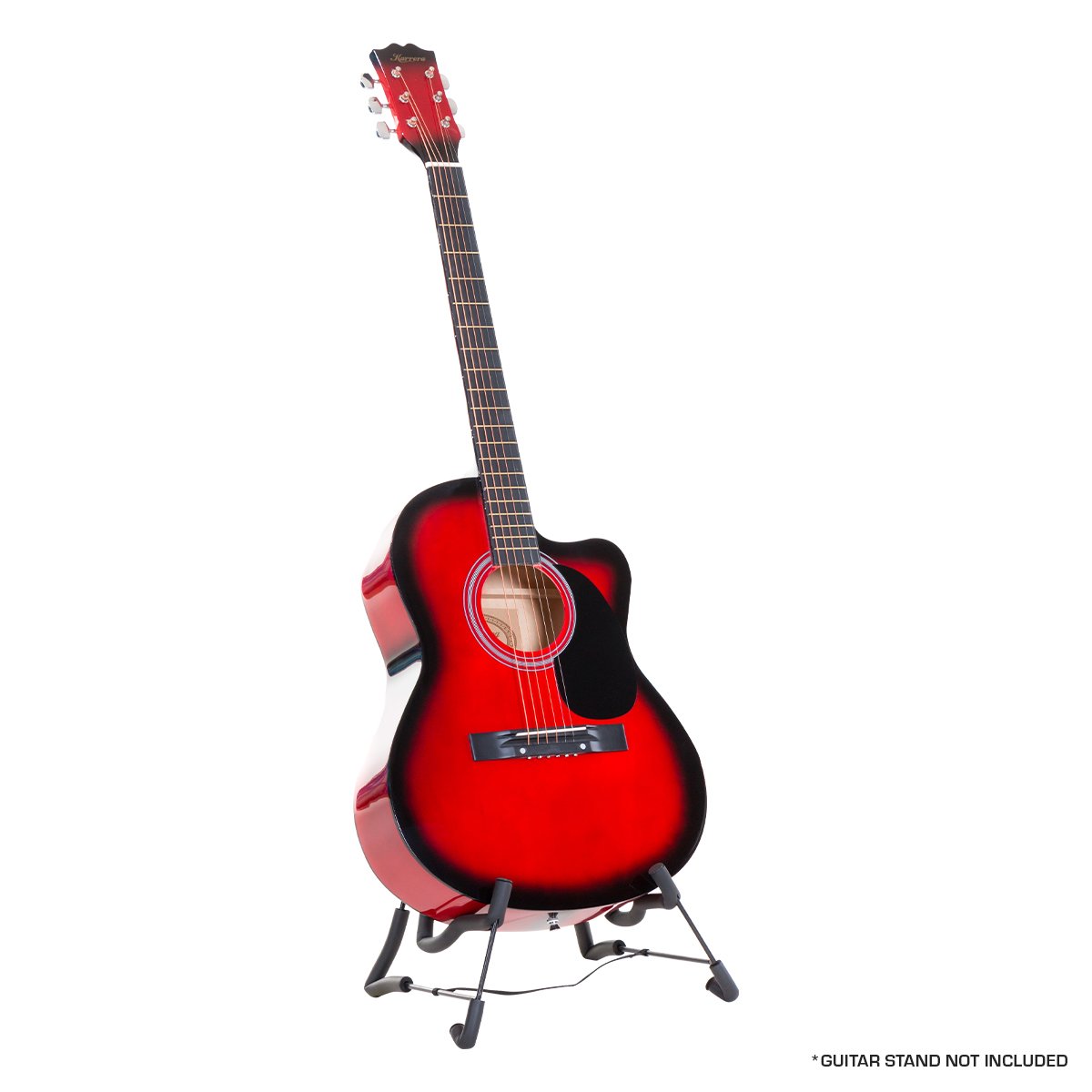 Karrera Acoustic Cutaway 40in Guitar - Red - SILBERSHELL