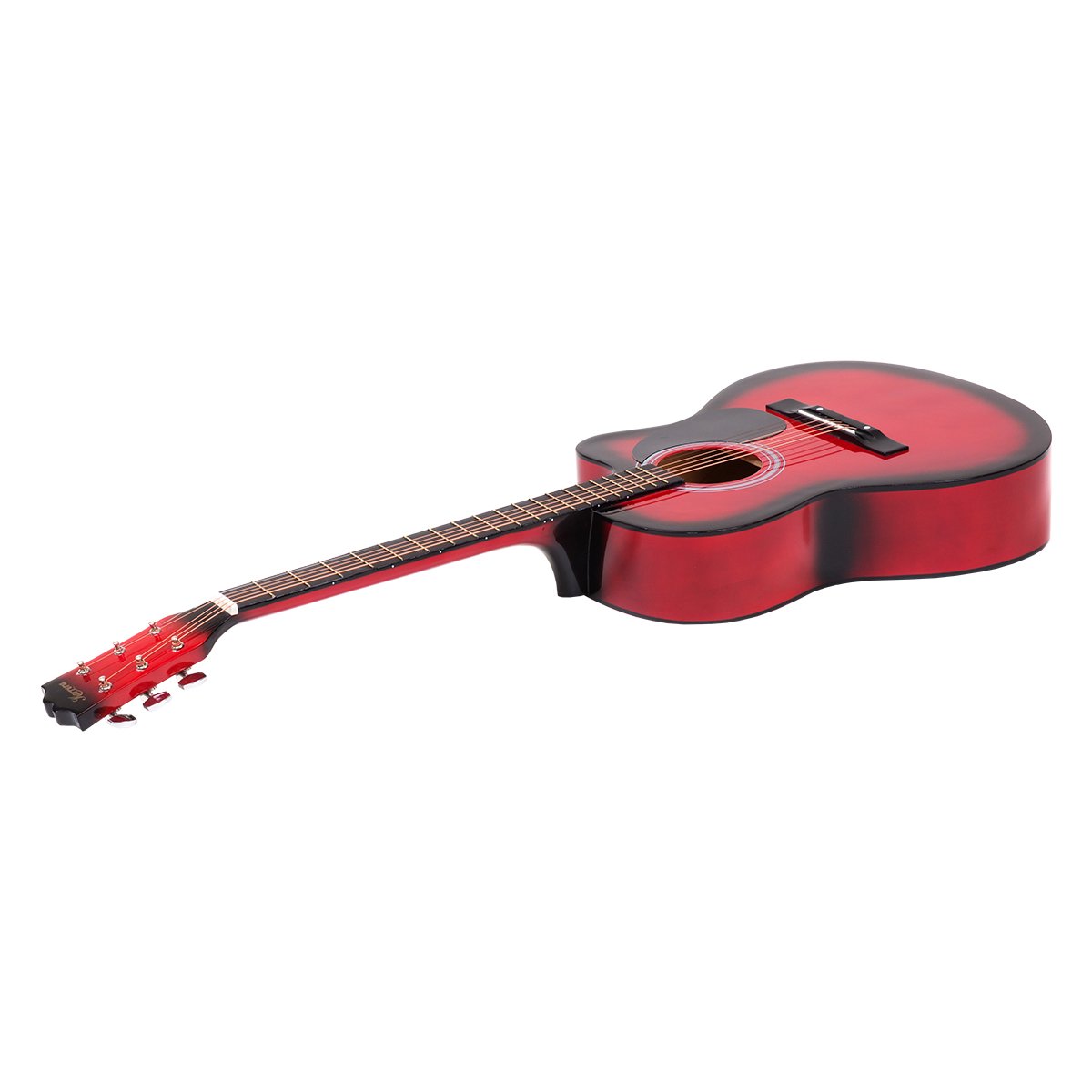 Karrera Acoustic Cutaway 40in Guitar - Red - SILBERSHELL