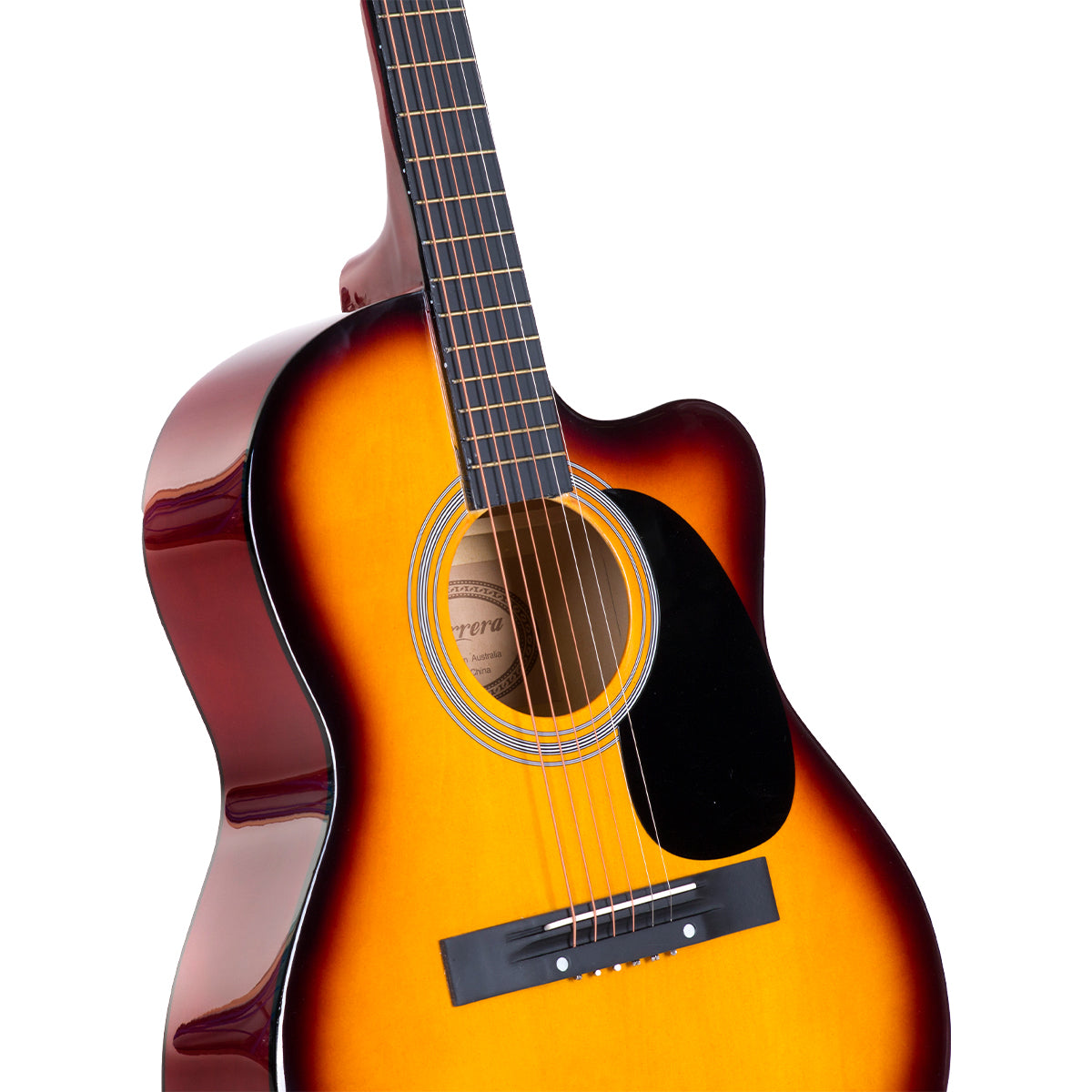 Karrera Acoustic Cutaway 40in Guitar - Sunburst - SILBERSHELL