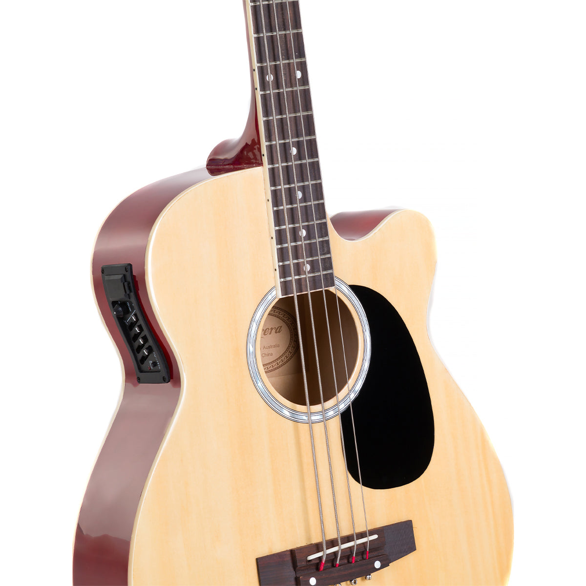 Karrera 43in Acoustic Bass Guitar with electric pickup   - Natural - SILBERSHELL