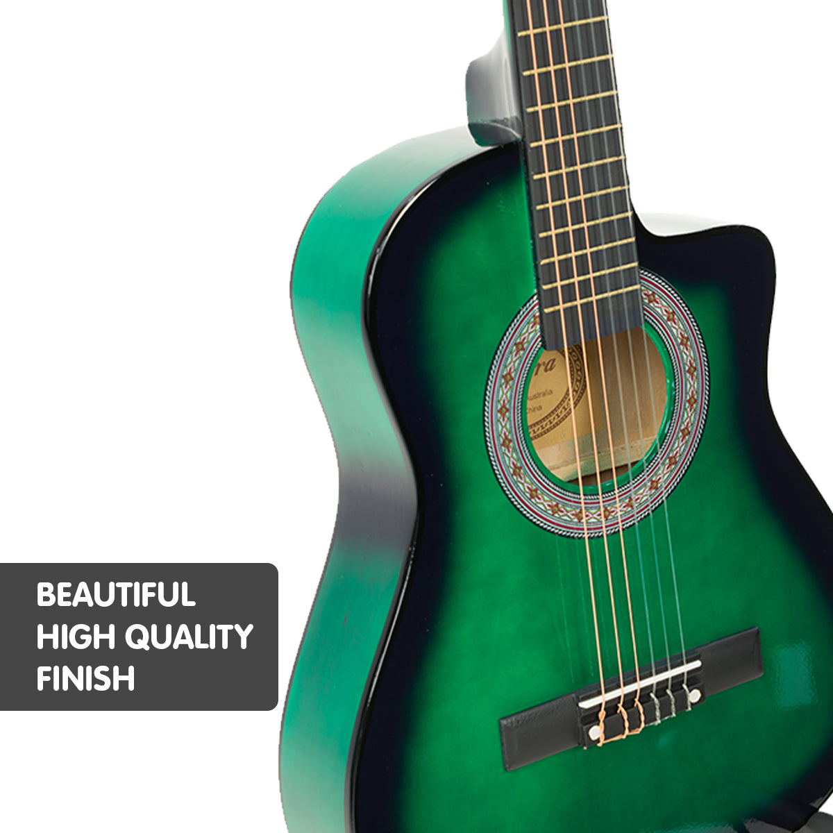 Karrera Childrens Acoustic Guitar Kids - Green - SILBERSHELL