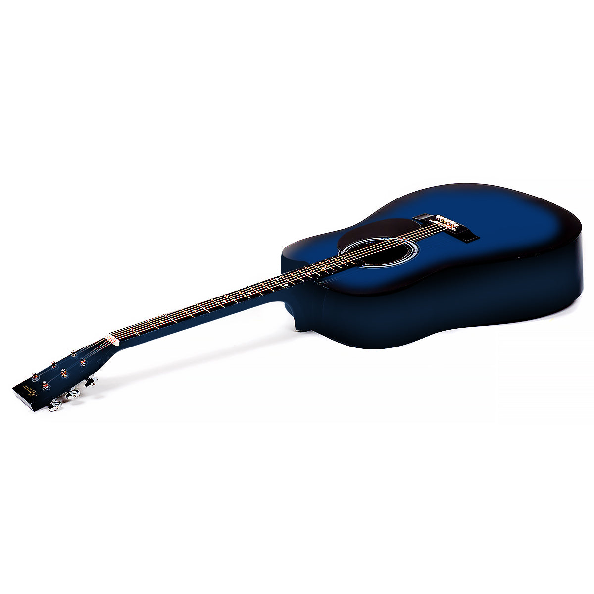 Karrera 38in Cutaway Acoustic Guitar with guitar bag - Blue Burst - SILBERSHELL