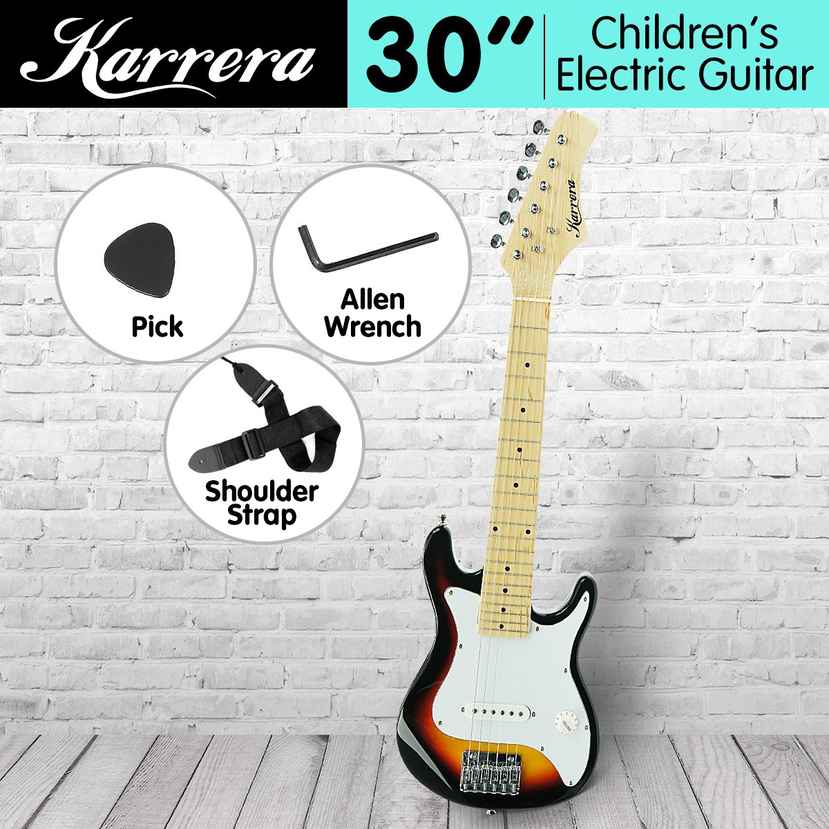 Karrera Childrens Electric Guitar Kids - Sunburst - SILBERSHELL