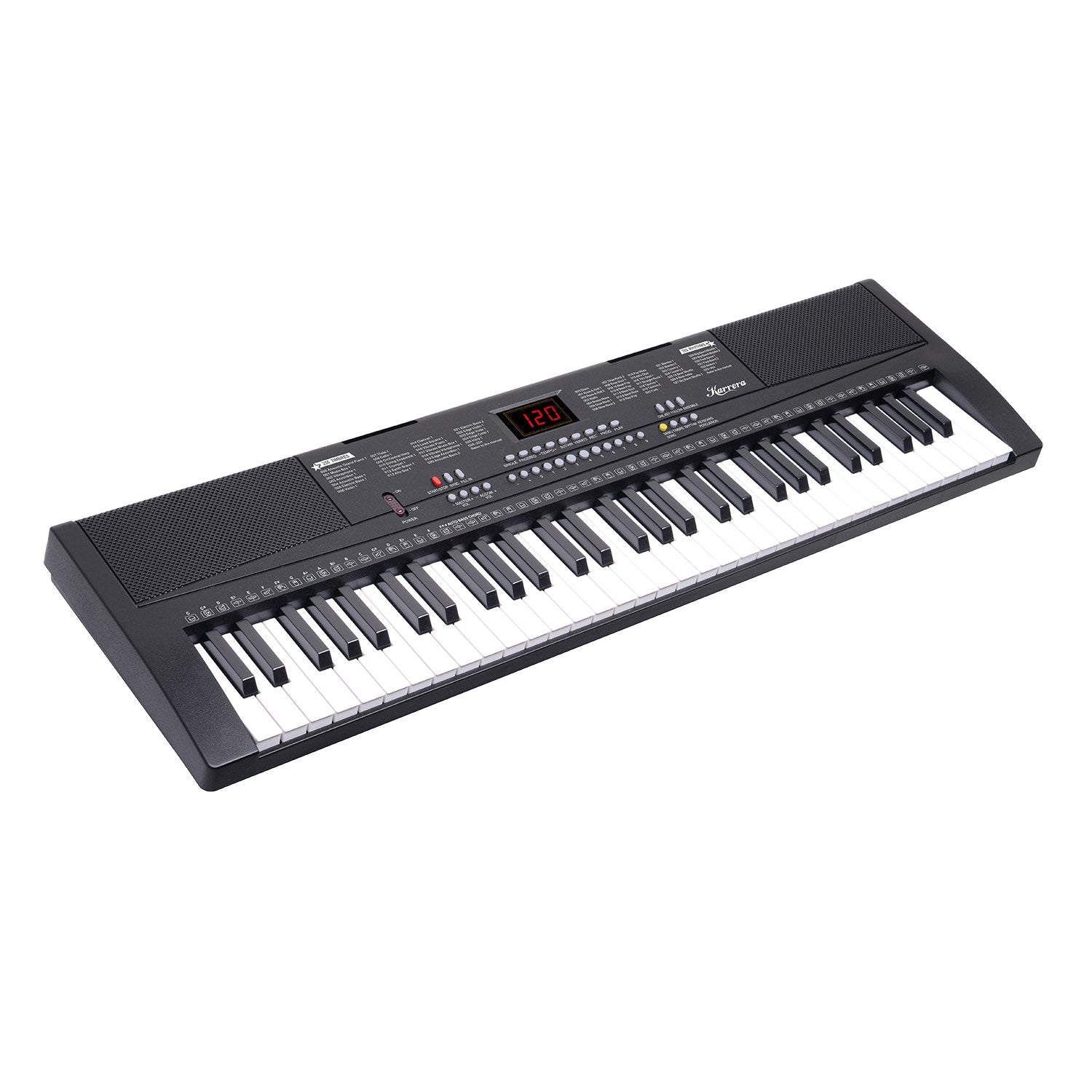 Karrera 61-Key Electronic Piano Keyboard 75cm with Stand - Black - SILBERSHELL