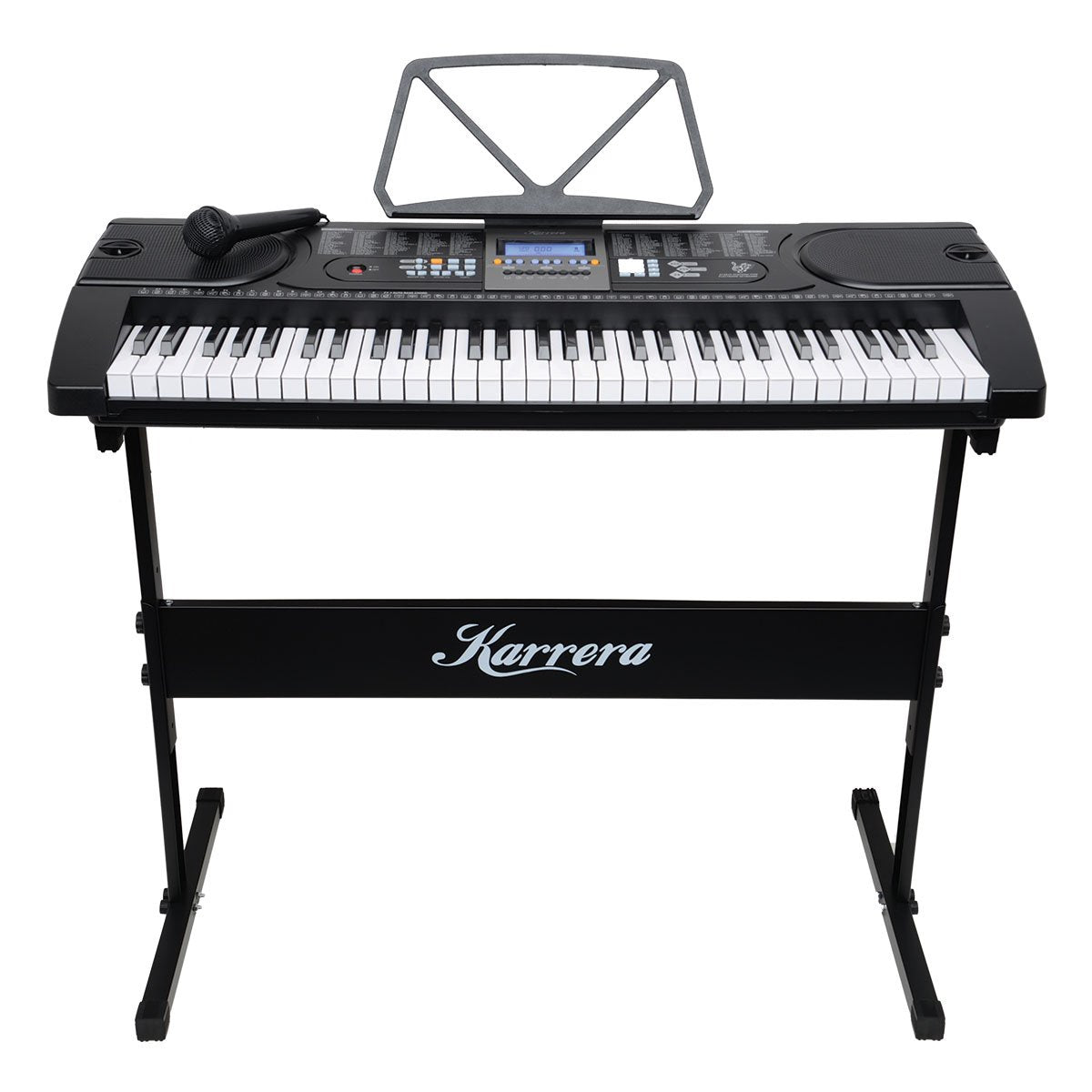 Karrera 61 Keys Electronic Keyboard Piano with Stand - Black - SILBERSHELL