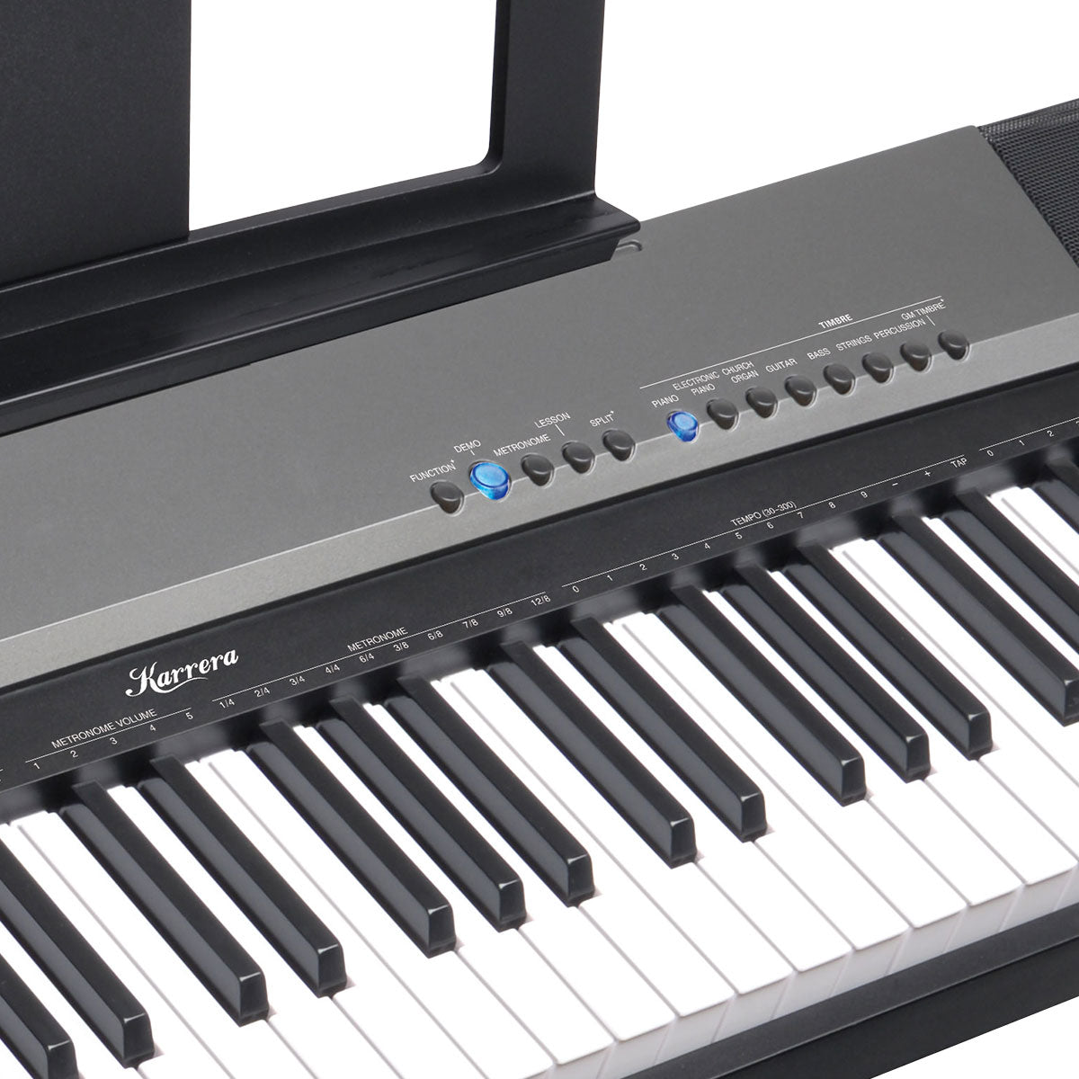 Karrera 88 Keys Electronic Keyboard Piano with Stand Black - SILBERSHELL