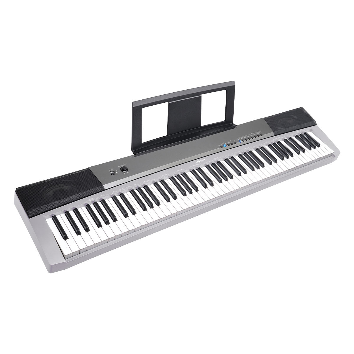 Karrera 88 Keys Electronic Keyboard Piano with Stand Silver - SILBERSHELL