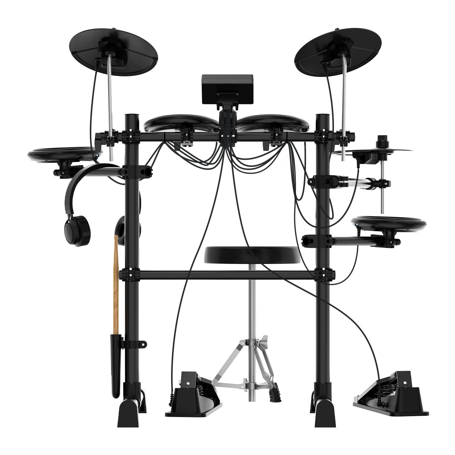 Karrera TDX-16 Electronic Drum Kit with Pedals - SILBERSHELL