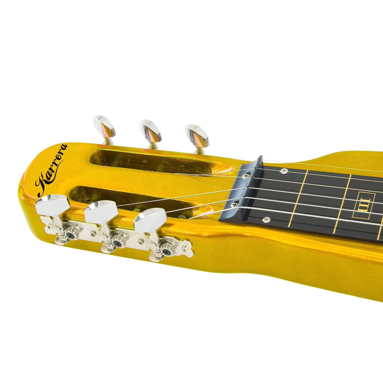 Karrera 29in 6-String Lap Steel Hawaiian Guitar - Metallic Gold - SILBERSHELL