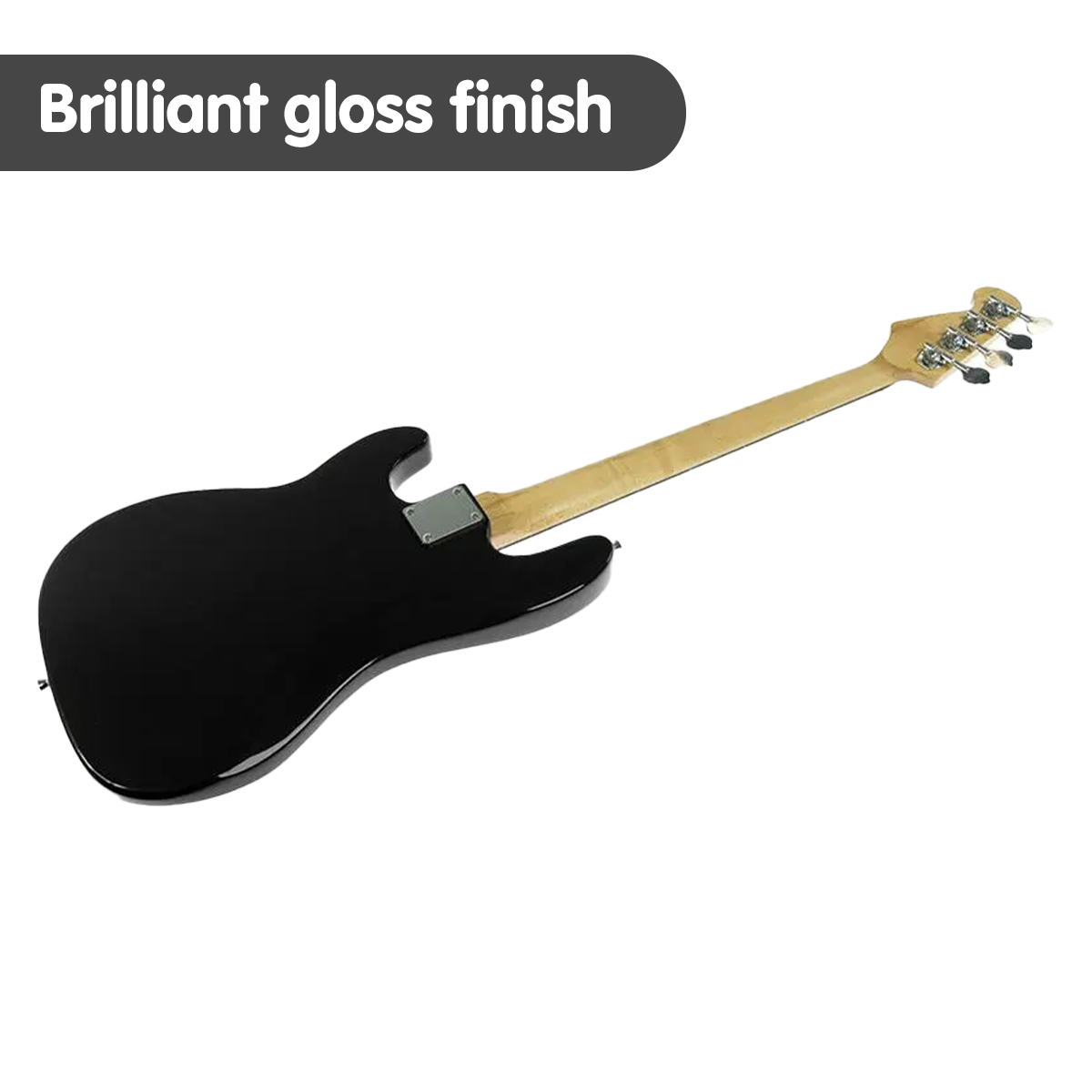 Karrera Electric Bass Guitar - Black - SILBERSHELL