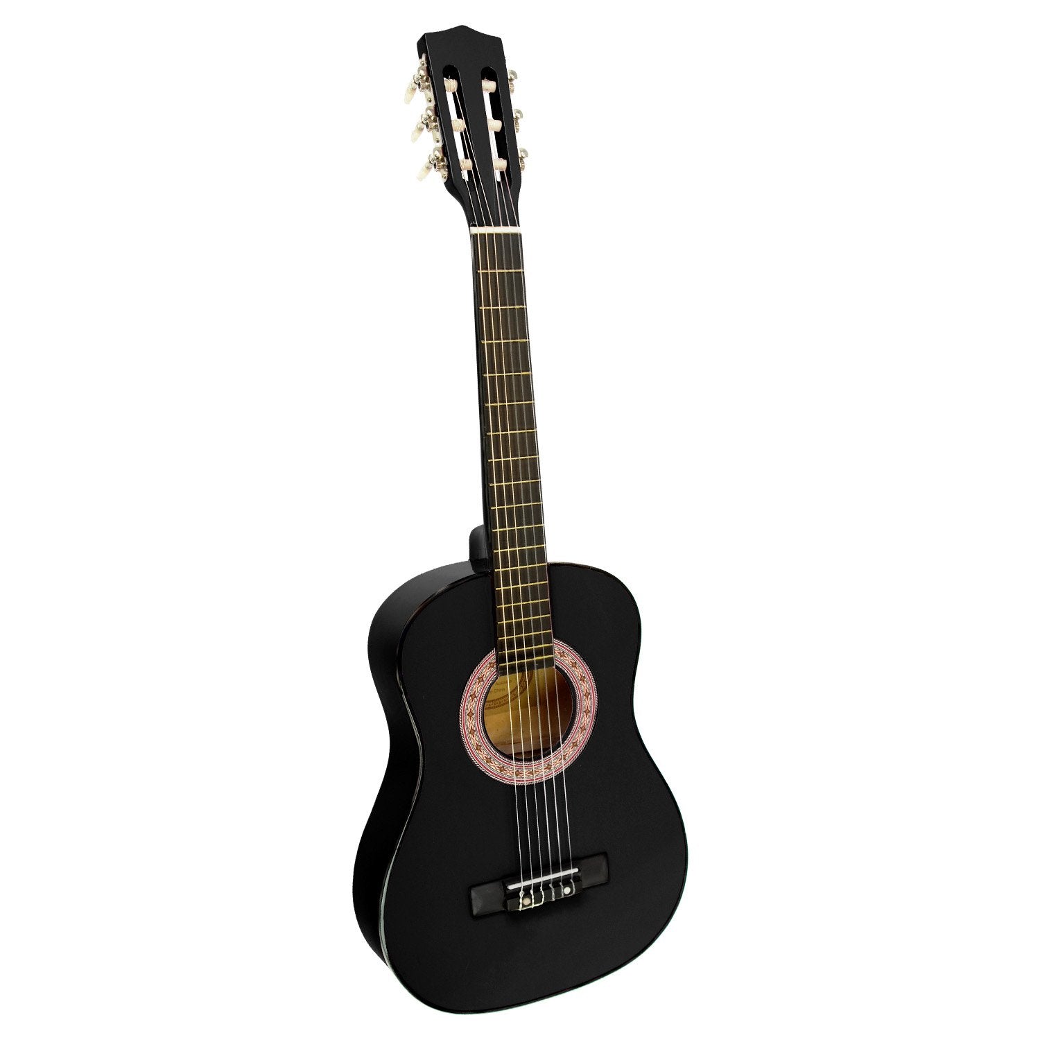 Karrera 34in Acoustic Children Wooden Guitar - Black - SILBERSHELL
