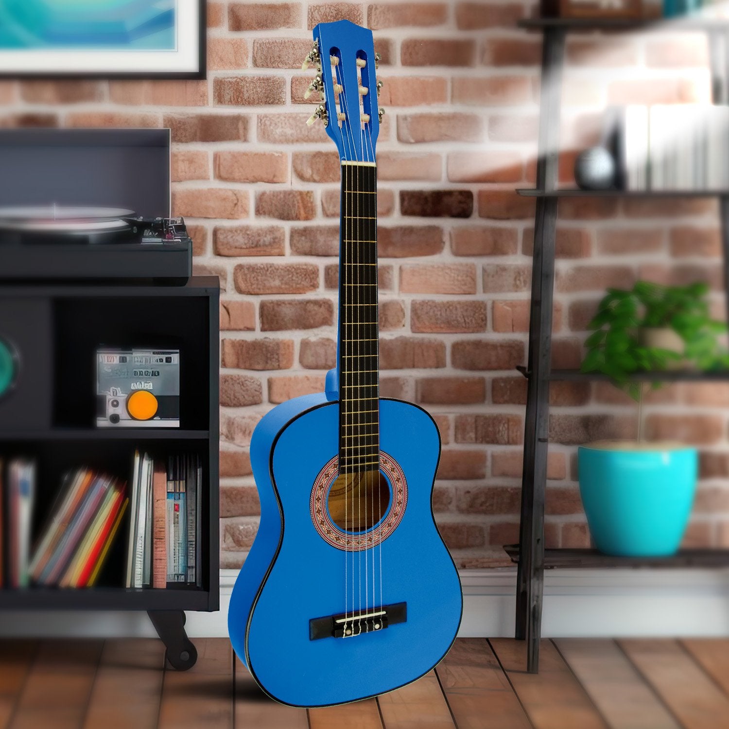 Karrera 34in Acoustic Children no cut Guitar - Blue - SILBERSHELL